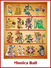 Mesoamerican Codex Chatacters Bookplates