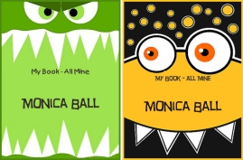 Monster Faces, Children Bookplates